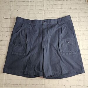 Cabela's 7 Pocket Hiker Shorts Mens Size 44 Blue Cargo Pockets Chino 100% Cotton